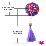 Red & Purple Beaded Pasties with Detachable Tassels / Burlesque Nipple Covers / Fancy Decorative Nipple Pasties #30313