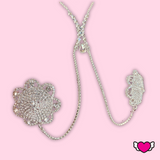 Sunflower Crystal Pasties with Detachable Body Chain #30036