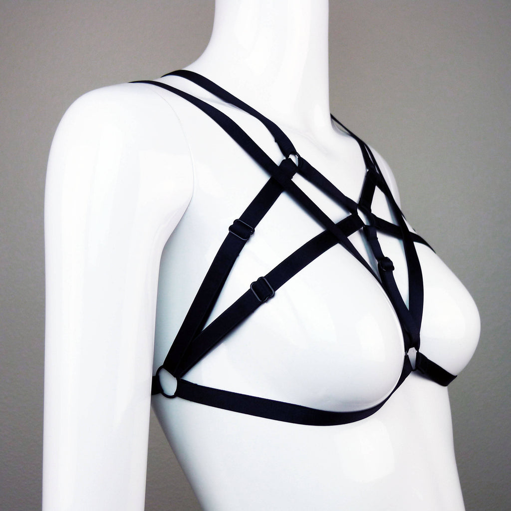 Bondage Body Harness Crisscross Style Adjustable - Jordana #20234